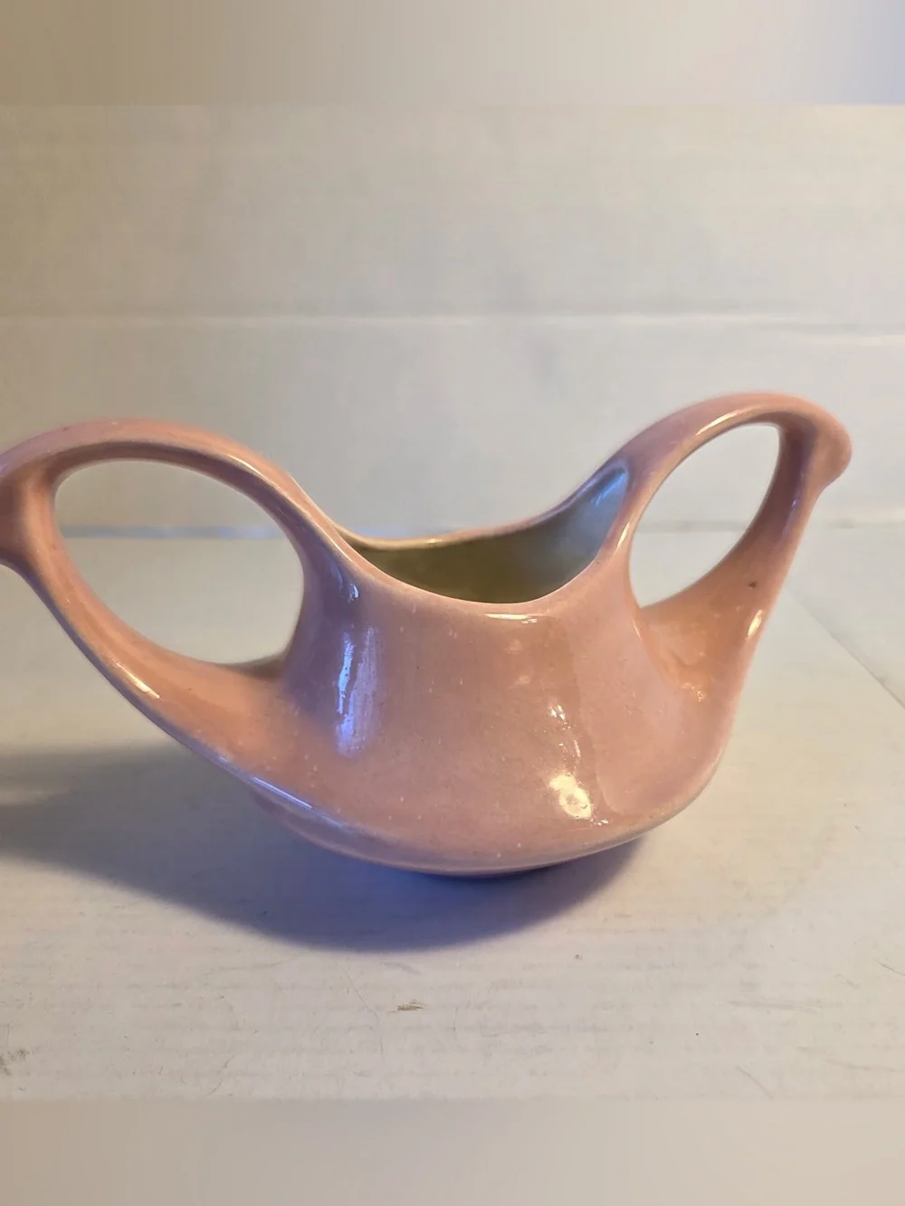 Vintage MCM Redwing Style Retro Pink Cream and Sugar Set Marked 57’
